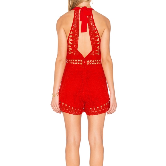 NWT SAYLOR Rae Lace Halter Romper - Picture 3 of 7